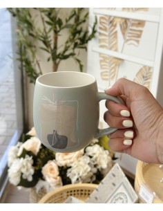 Taza porcelana verde 240ml...