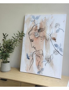 Cuadro lienzo abstracto Vinci