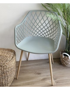 Silla verde rejilla Cristina