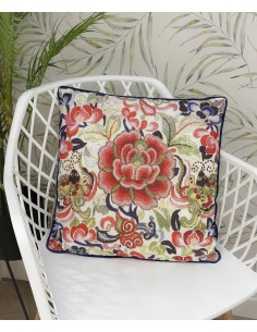 Cojín cuadrado floral 45cm...