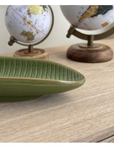 Bandeja decorativa cerámica hoja...