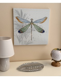 Cuadro lienzo 40x40cm Libélula 2