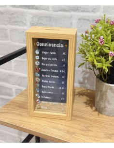 Hucha de madera Convivencia