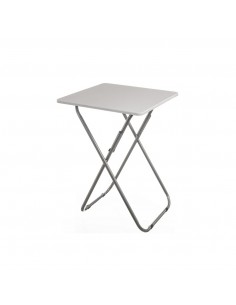 Mesa cuadrada blanca plegable
