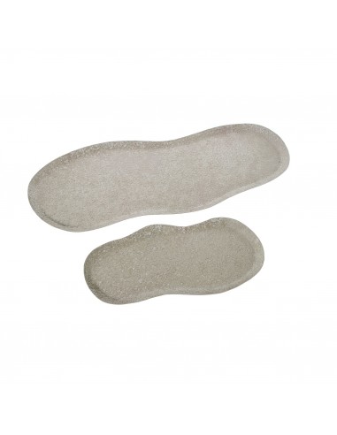 Bandeja decorativa metal mate tono...