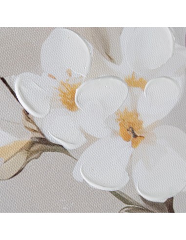Cuadro lienzo 61x90cm flores blancas...