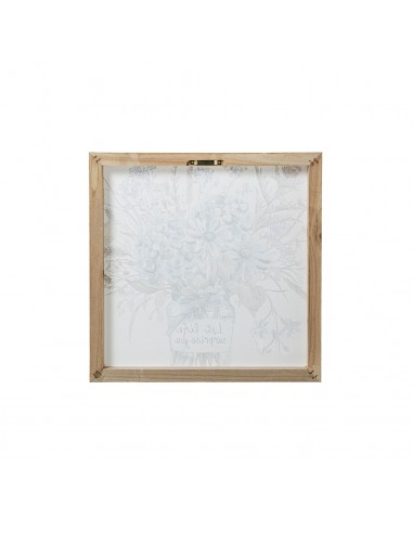 Cuadro lienzo 40x40cm jarrón flores...