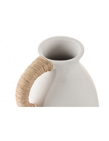 Jarrón cerámica blanco con asa Aurelis Jarrón cerámica blanco con asa Aurelis