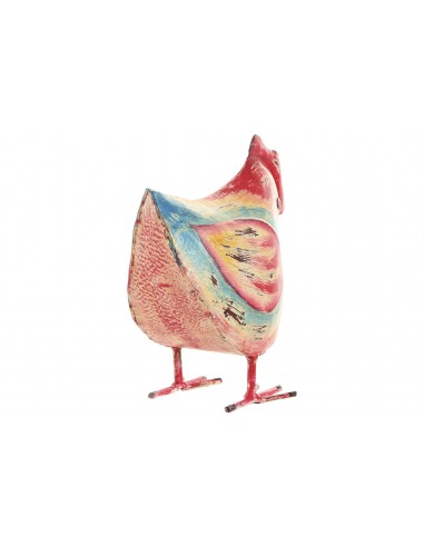 Figura decorativa gallina metal 24cm Goa