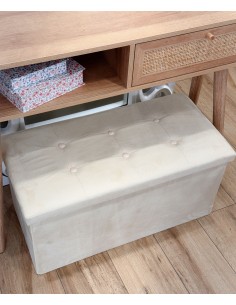 Puf almacenaje doble beige...