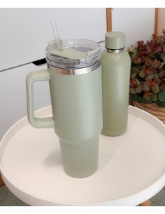 Vaso térmico asa y pajita...