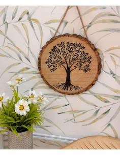 Decoración madera colgante...