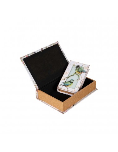 Caja libro decorativo pájaros Lorenz