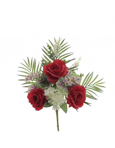 Ramo artificial decorativo palma y rosas