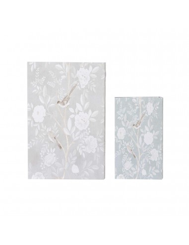 Caja libro decorativo aves y flores...