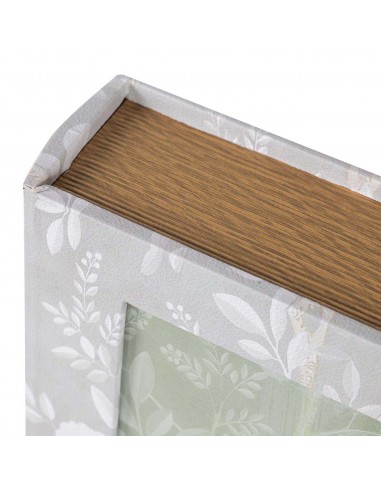 Caja libro decorativo aves y flores...