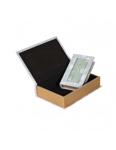 Caja libro decorativo aves y flores...