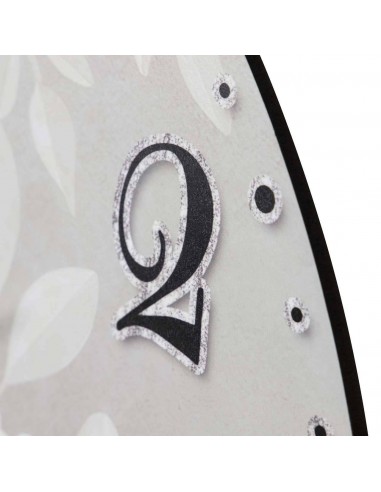 Reloj pared madera aves y flores Arden