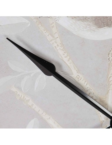Reloj pared madera aves y flores Arden