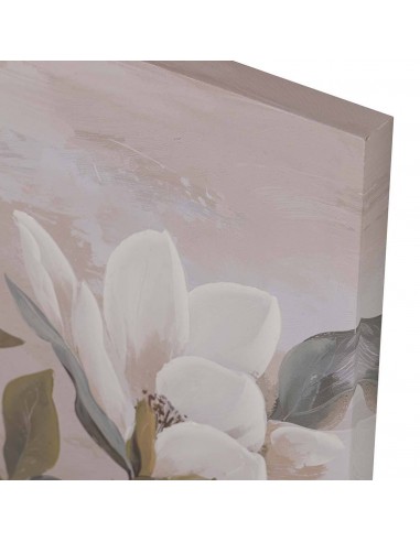 Cuadro lienzo flores blancas 60x60cm...