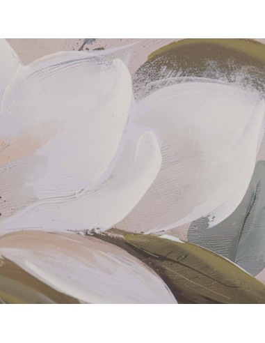 Cuadro lienzo flores blancas 60x60cm...