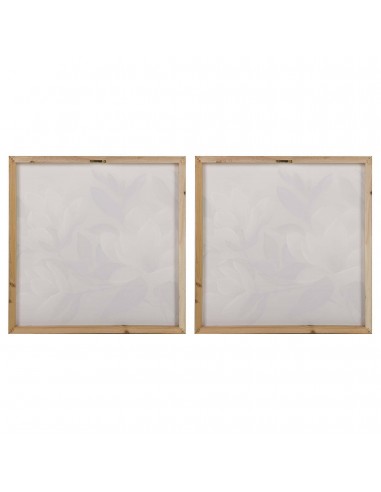 Cuadro lienzo flores blancas 60x60cm...