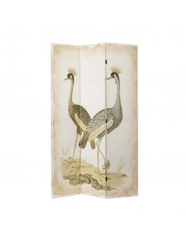 Biombo lienzo 3 hojas garzas Oriane