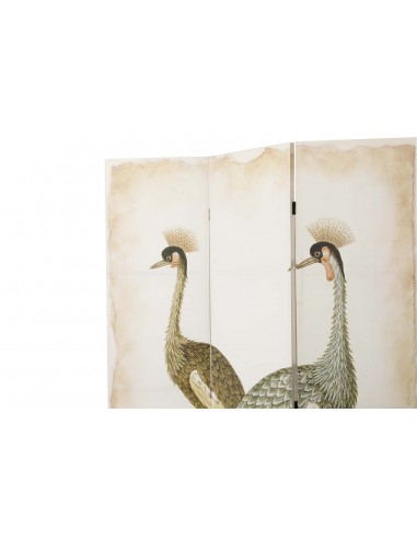 Biombo lienzo 3 hojas garzas Oriane