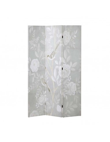 Biombo lienzo 3 hojas aves y flores...