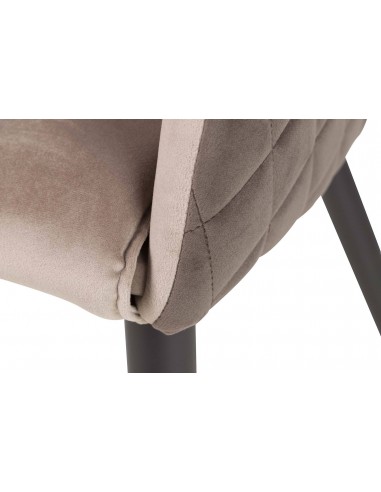 Silla terciopelo patas negras Deiben