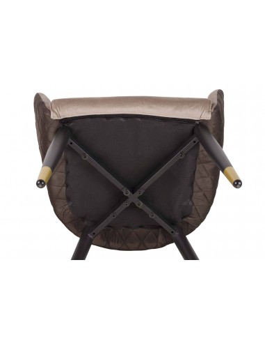 Silla terciopelo patas negras Deiben