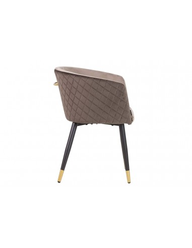 Silla terciopelo patas negras Deiben