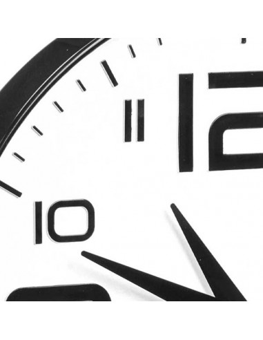 Reloj redondo pared negro 30cm Liten