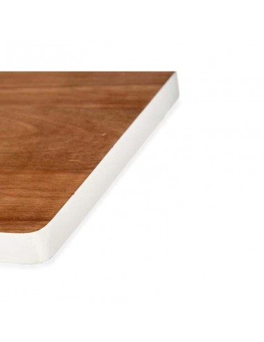 Tabla cortar madera borde blanco 45cm
