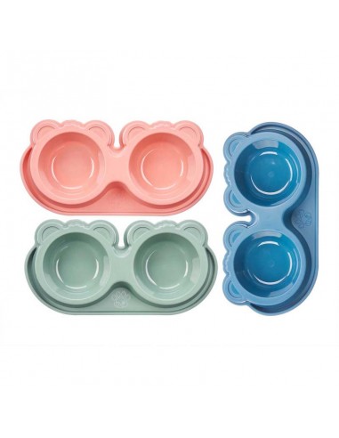 Comedero doble pvc para mascotas