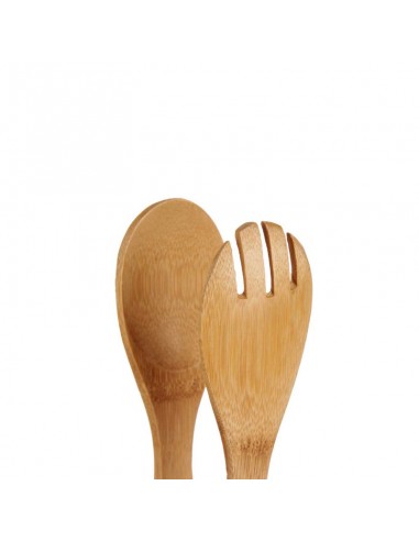 Pinza bambú cocina cuchara y tenedor