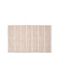 Alfombra cuadros beige 60x90cm 2