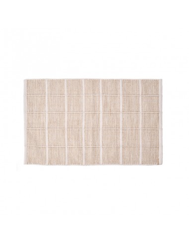 Alfombra cuadros beige 60x90cm