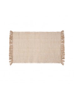 Alfombra beige con flecos... 2