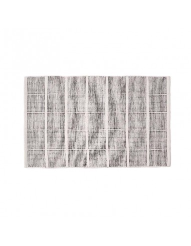 Alfombra cuadros gris 60x90cm