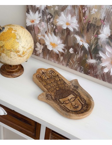 Bandeja decorativa madera mano de...