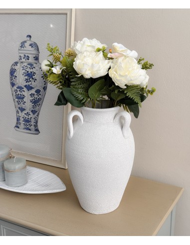 Jarrón cerámica blanco 22cm Loy