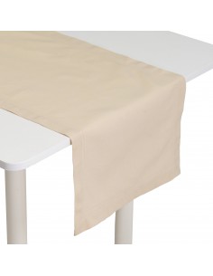 Camino mesa algodón beige