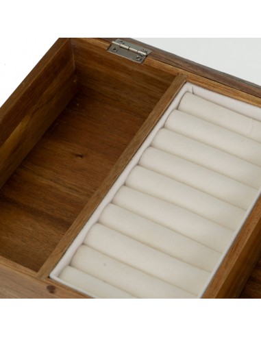 Joyero madera tapa cristal Eidan
