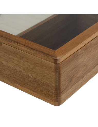 Joyero madera tapa cristal Eidan