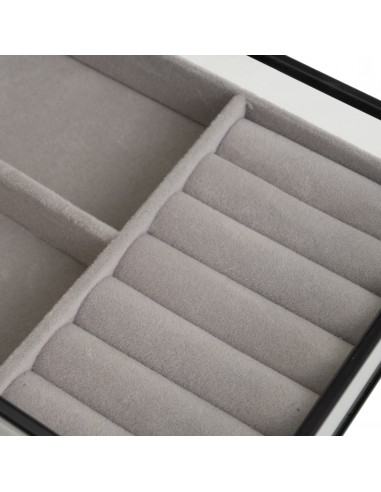 Joyero de cristal y metal con...