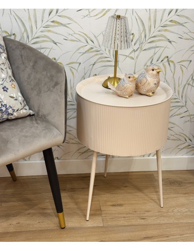 Mesa auxiliar redonda metal Eisa