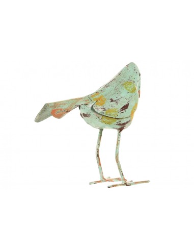 Figura decorativa pájaro metal Torid