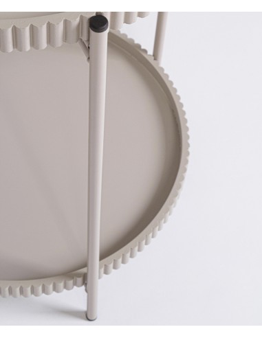 Mesa auxiliar redonda beige Valira