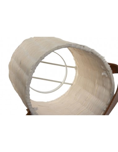 Farol portavela ratán blanco con asa...